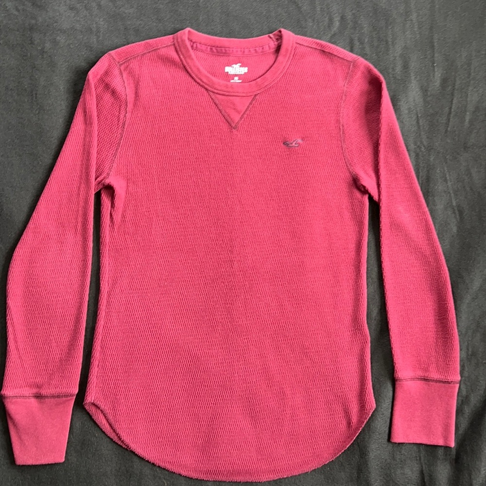 Hollister long sleeve tee - burgundy